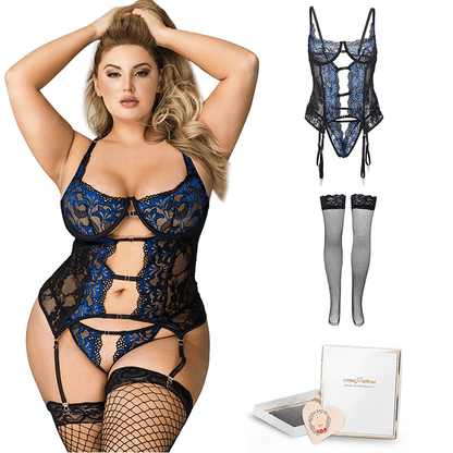 Sheer Seduction Garter Set - Yeahcir